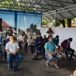 Puluhan nelayan saat audensi di Kantor DPRD Kabupaten Bangka, Selasa (19/10/2020).