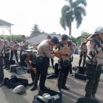 Personil Polres Bangka latihan Dalmas, Rabu (22/2/2023)